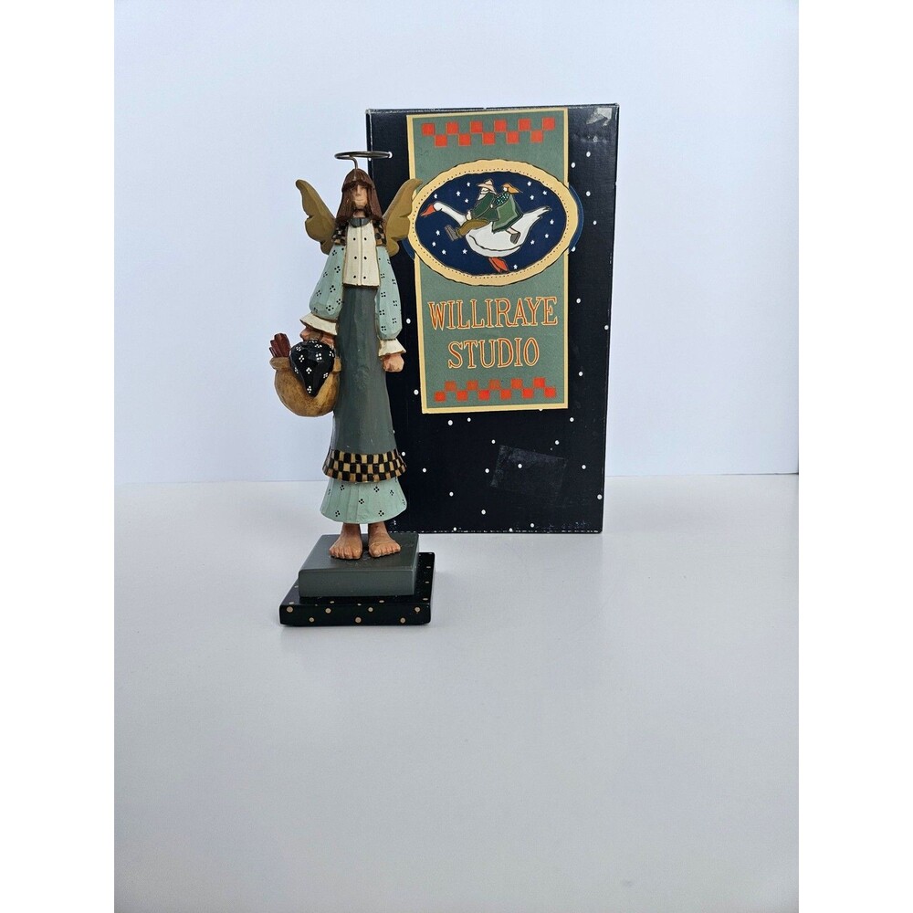 Williraye Studio Folk Art Spring Angel Figurine  WW1207